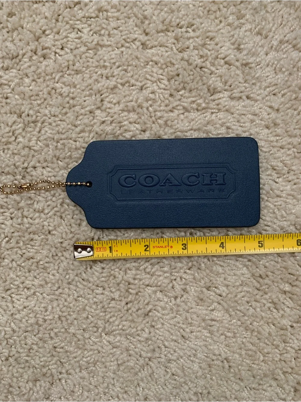 Coach XL hangtag